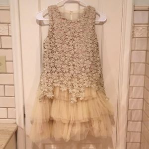 Trish Scully Child Lace & Tulle Tiered Dress 12